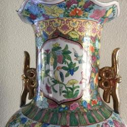 Chinees porselein. Grote Chinese vaas 93cm. Handpainted.