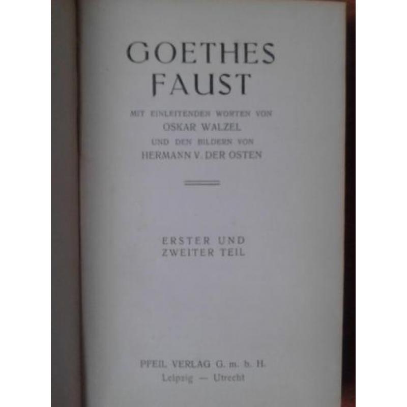 Goethes Faust (uitgave uit 1924!)