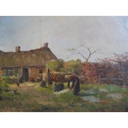 Anthonie Beek 1882 - 1954 Boerenlandschap