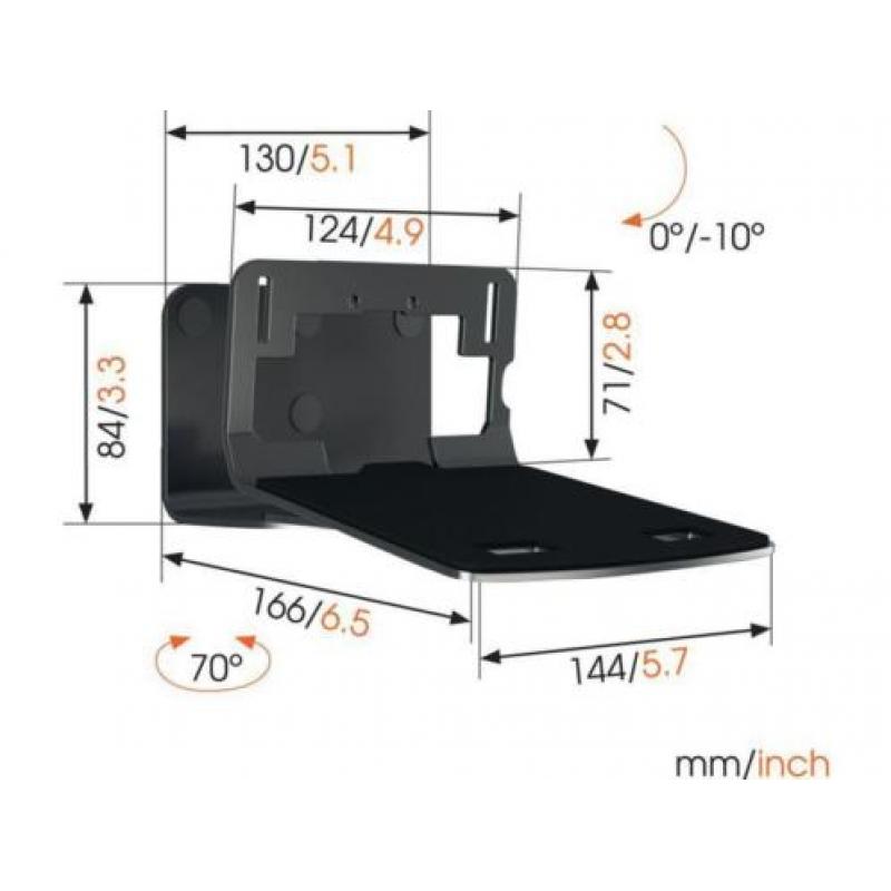 Vogels Sound 3205 zwart muurbeugels