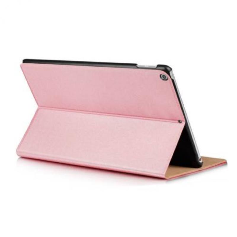 Leather style smart case roze iPad 2017 (9.7")