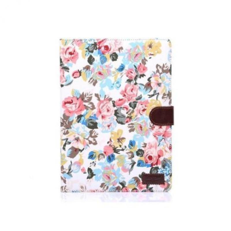 iPad Air 2 - hoes, cover, case - PU leder - stof - Flower