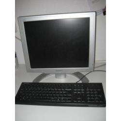 Philips Monitor 17 Inch+HP Toetsenbord.