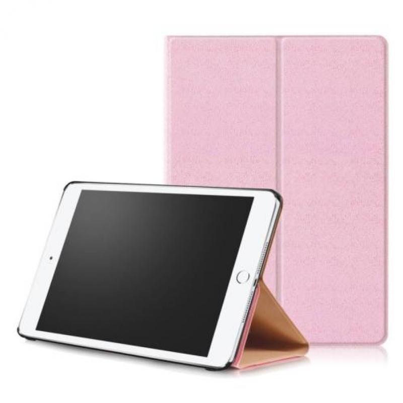 Leather style smart case roze iPad 2017 (9.7")