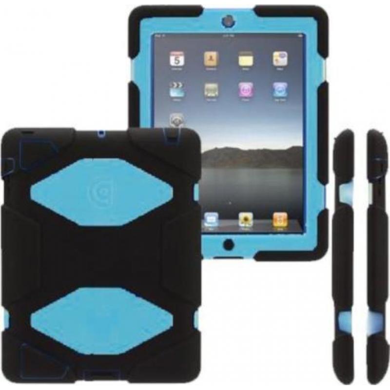 Griffin Survivor Apple iPad 2/3/4 hoes zwart-licht blauw