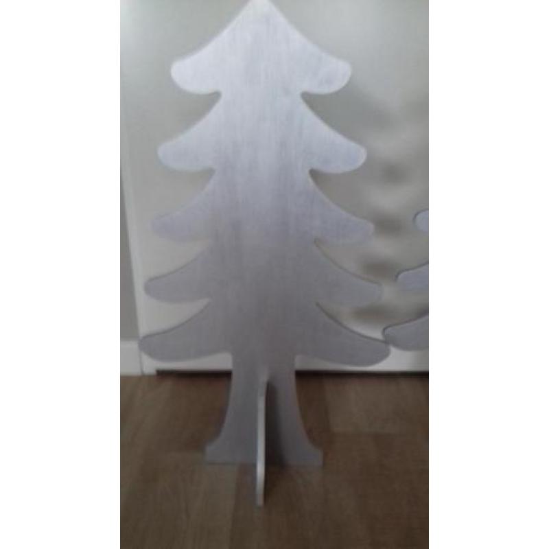 Kerstboom kleur zilver van MDF