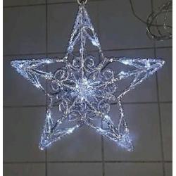 Verlichte acryl kerstster 40 cm voor binnen en buiten