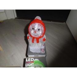 sneeuwpop met ledverlichting (16 cm)