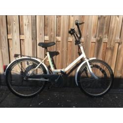 Witte vouwfiets