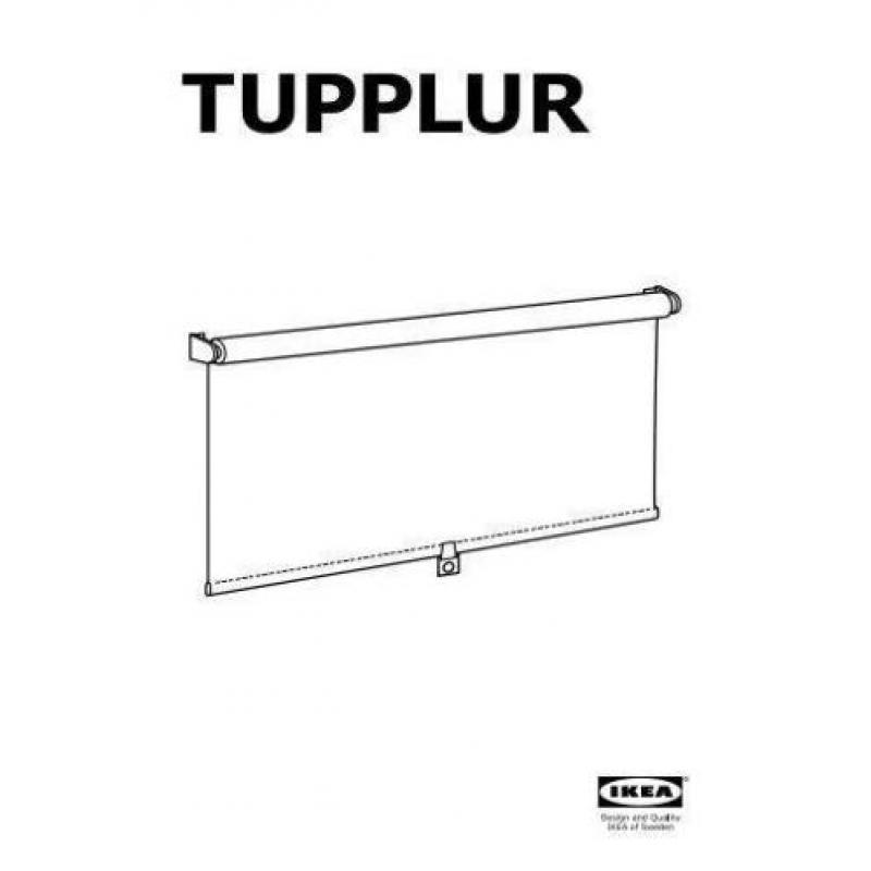 TUPPLUR IKEA verduisterend rolgordijn 200 x 195 cm (2x)