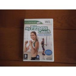 Wii My Fitness Coach met balance board en fitnessmat.