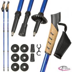 Nordic Walking stokken, verstelbaar, antishock blauw 401503